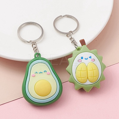 Fruit Theme PVC Pendants Keychain KEYC-YW0001-15-1