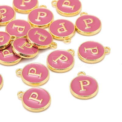 Golden Plated Alloy Enamel Charms ENAM-S118-08P-1