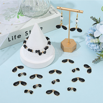 40Pcs 2 Styles Alloy Enamel Pendants FIND-SC0016-33-1