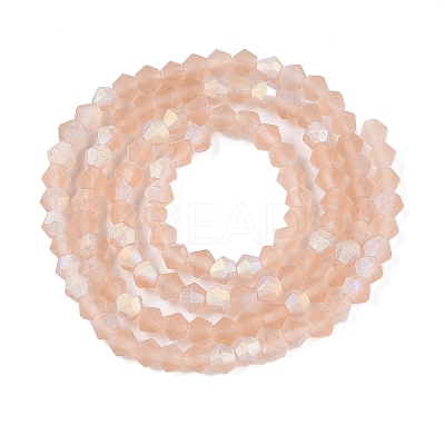 Imitate Austrian Crystal Bicone Frosted Glass Beads Strands EGLA-A039-T2mm-MB12-1
