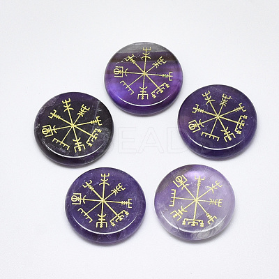 Natural Amethyst Cabochons G-T122-39B-1