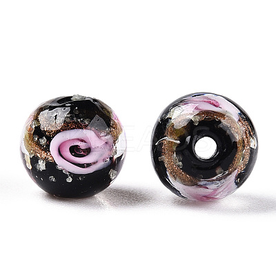 Luminous Handmade Gold Sand Lampwork Beads X-LAMP-T021-03J-1