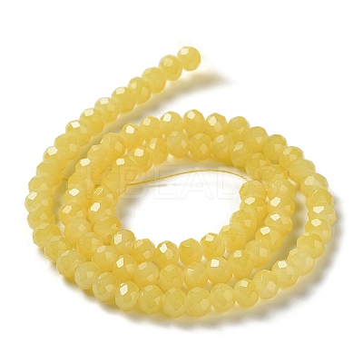 Baking Paint Imitation Jade Glass Bead Strands DGLA-A034-J6MM-A-1