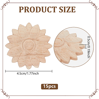 15Pcs Wood Chips WOOD-WR0001-26B-1