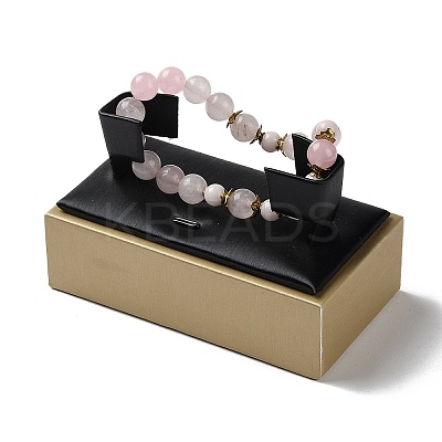 Wood Coverd with PU Leather Bracelet Display Pedestals ODIS-C010-04-1