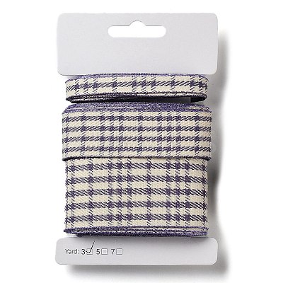 9 Yards 3 Styles Tartan Print Polyester Ribbon SRIB-C002-01A-1