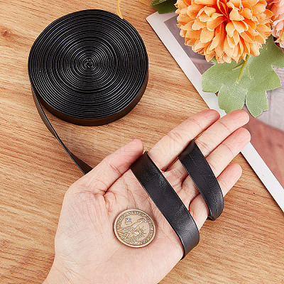 Soft Flat Imitation Leather Cord LC-WH0006-02C-01-1