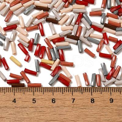 Baking Paint Glass Twist Bugle Beads SEED-C004-02L-1