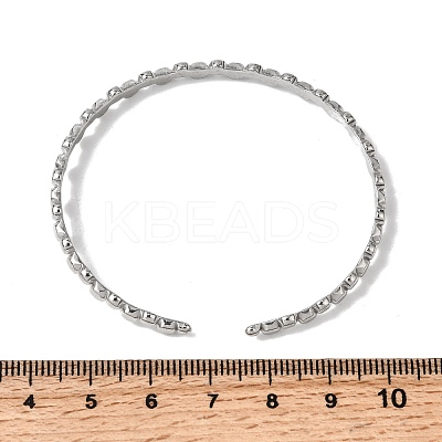 304 Stainless Steel Cuff Bangles for Women LS-BJEW-H635-01P-1