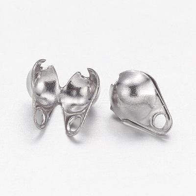 Tarnish Resistant 304 Stainless Steel Bead Tips STAS-E129-01P-1