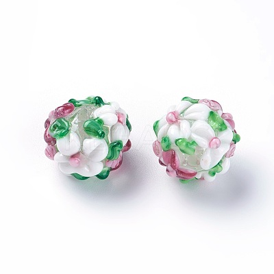 Handmade Bumpy Lampwork Beads LAMP-E021-07G-1