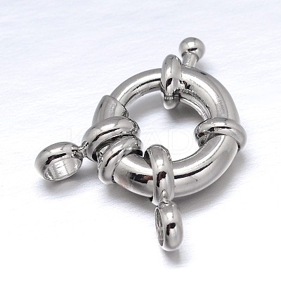 Brass Spring Ring Clasps KK-L082C-01P-1