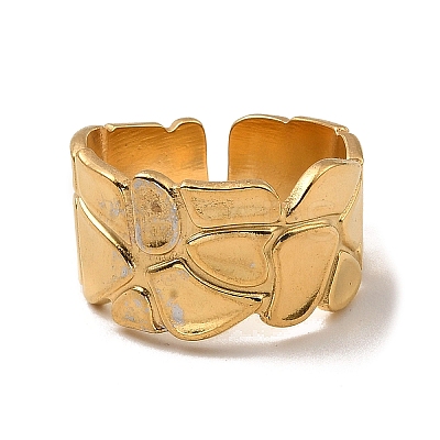 304 Stainless Steel Open Cuff Rings RJEW-Z018-05G-1