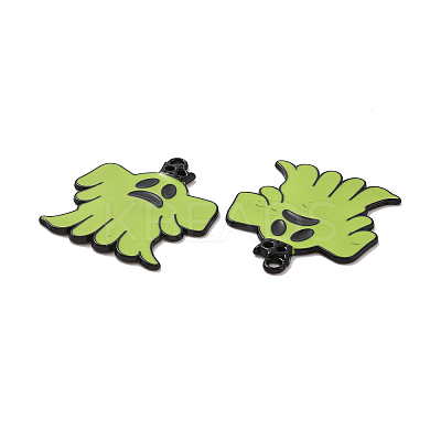 Halloween Theme Rack Plating Alloy Enamel Pendants PALLOY-O109-48EB-1