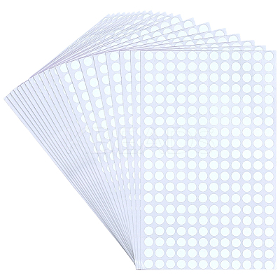 240Pcs Flat Round PVC Handwritten Blank Stickers DIY-WH50053-11A-1