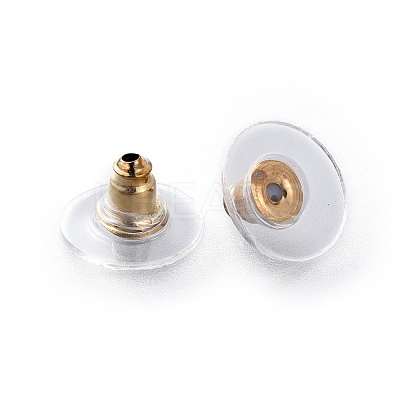 Brass Stud Earrings EJEW-L234-15G-1