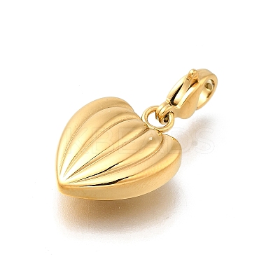 Heart 304 Stainless Steel Pendant Decorations STAS-R159-41G-06-1