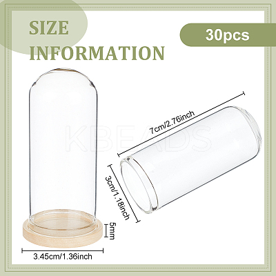30Pcs Arch Glass Dome Cover AJEW-BC0008-85C-1