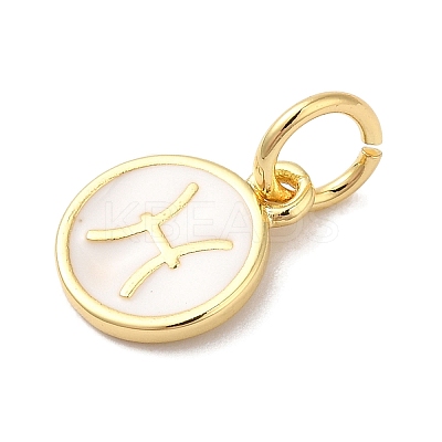 Real 18K Gold Plated Brass Enamel Charms KK-L216-001G-A02-1