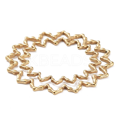 304 Stainless Steel Hollow Pendants STAS-Q313-02G-1