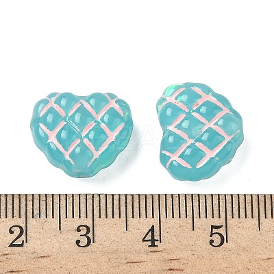 Translucent Resin Waffle Beads RESI-D312-01B-01-1