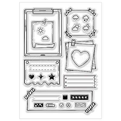 Flower PVC Stamps DIY-WH0582-0054-1