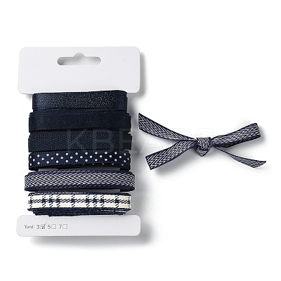 18 Yards 6 Styles Polyester Ribbon SRIB-Q022-E01-1