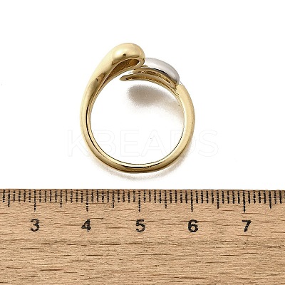 Brass Cuff Rings for Women RJEW-G347-04GP-1