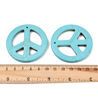 Synthetic Howlite Big Pendants X-TURQ-GP204-1-1