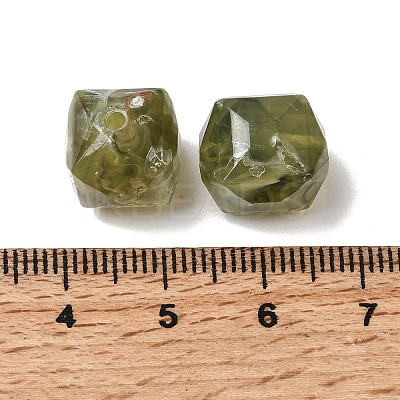 Opaque Acrylic Imitation Gemstone Beads X-OACR-G061-03D-1