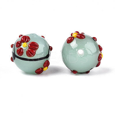 Handmade Lampwork Enamel Beads LAMP-T023-23E-1