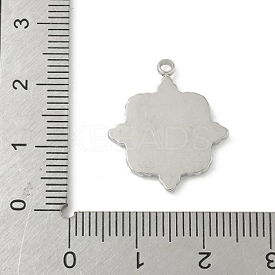 304 Stainless Steel Pendant Cabochon Settings STAS-L293-08P-1