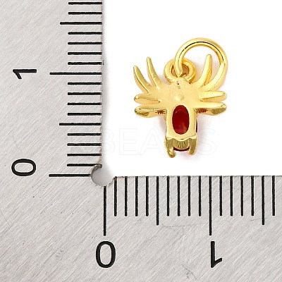 Rack Plating Brass Micro Pave Cubic Zirconia Charms KK-F881-02G-01-1