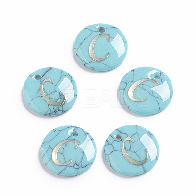 Synthetic Turquoise Charms G-L561-001C-1