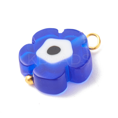 Handmade Millefiori Glass Pendant PALLOY-JF01342-1