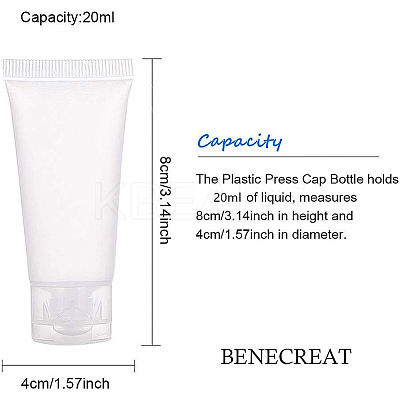 20ml Matte PE Plastic Refillable Flip Top Cap Bottles LS-MRMJ-WH0024-01A-1