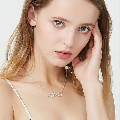 120Pcs 6 Styles Tibetan Style Alloy Infinity with Hope Connector Charms TIBE-FH0001-20-1
