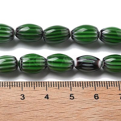 Handmade Millefiori Lampwork Beads Strands LAMP-F035-12A-1