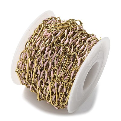 304 Stainless Steel Enamel Figaro Chains CHS-U003-02G-07-1