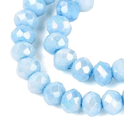 Anti-Tarnish Electroplate Rondelle Glass Beads Strands EGLA-T021-3mm-17-05-1