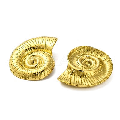 304 Stainless Steel Conch Stud Earrings for Women EJEW-A117-03G-1