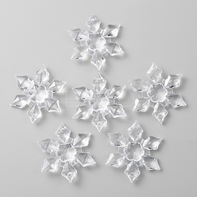 Transparent Acrylic Connector Charms TACR-WH0001-74B-1