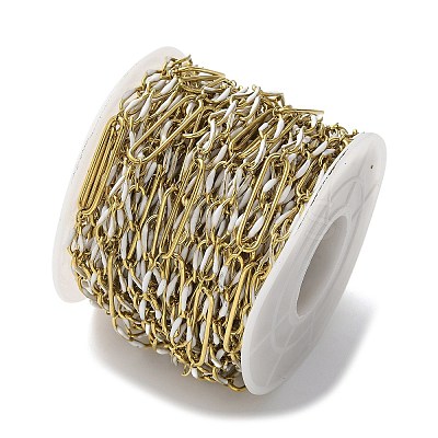304 Stainless Steel Enamel Figaro Chains CHS-U003-02G-06-1