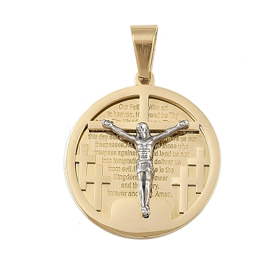 Jesus Theme 304 Stainless Steel Pendants STAS-D387-01A-PG-1