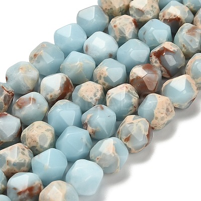 Dyed Natural Howlite Imitation Shoushan Stone Beads Strands G-G203-08F-1