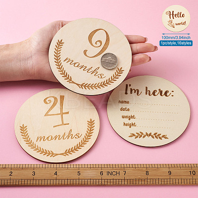 Basswood Milestone Cards WOOD-TA0001-41A-1