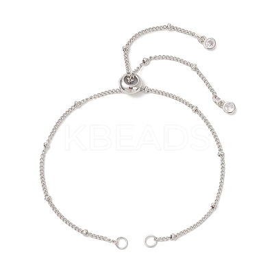 304 Stainless Steel Satellite Chain Slider Bracelet Making AJEW-JB01554-01-1
