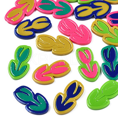 Opaque Cellulose Acetate(Resin) Cabochons KY-N018-07-1