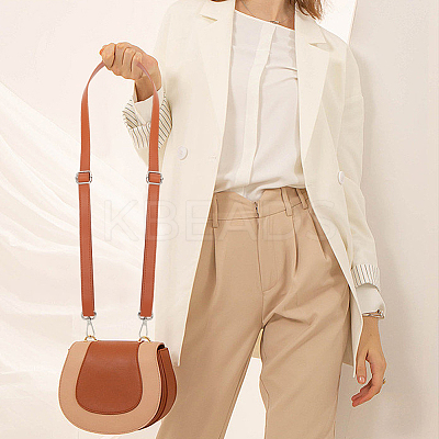 2Pcs 2 Colors PU Imitation Leather Adjustable Bag Straps DIY-WR0003-13A-1