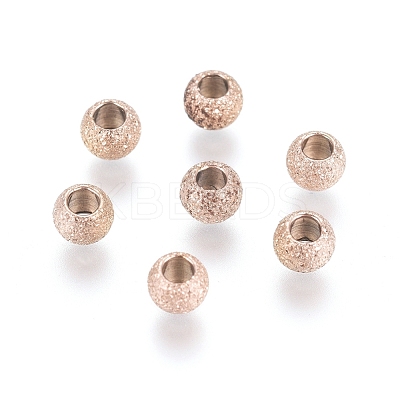Ion Plating(IP) 304 Stainless Steel Textured Spacer Beads STAS-P108-04RG-A-1